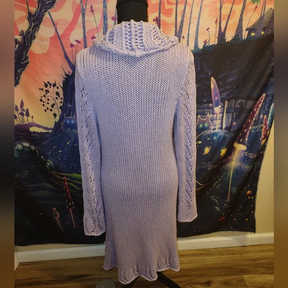 Vintage Y2K Candies Lavender Open-Knit Sweater - Picture 9 of 16